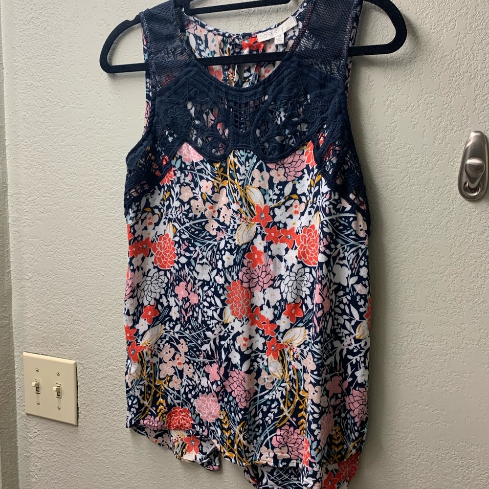 Stitch Fix - Pale Sky - button back detail tank